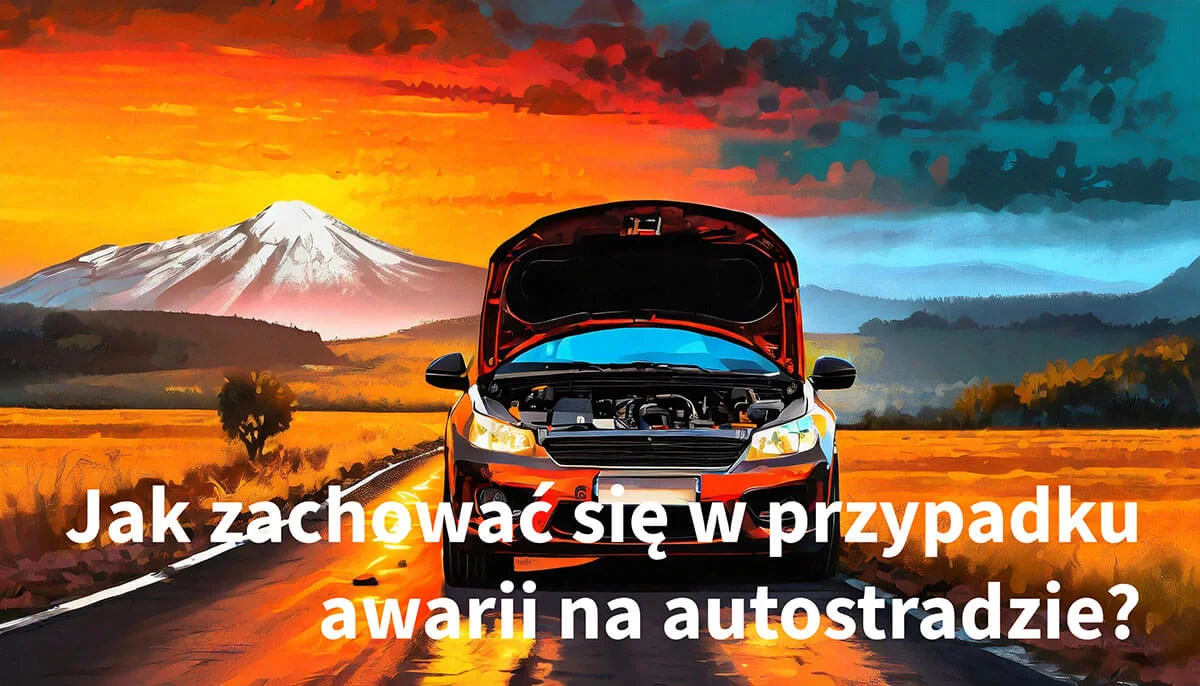 awaria samochodu na autostradzie